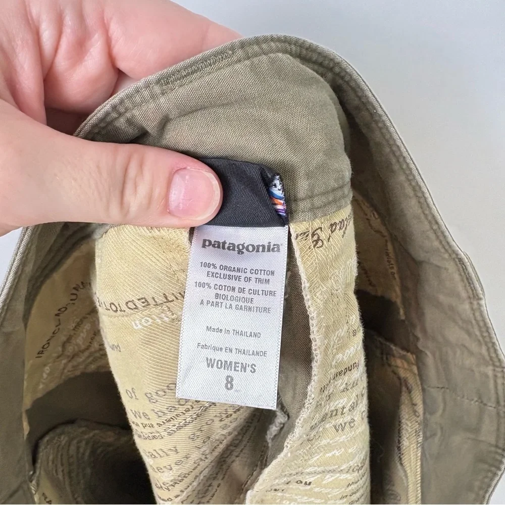 Patagonia Women’s Khaki Green Organic Cotton Shorts